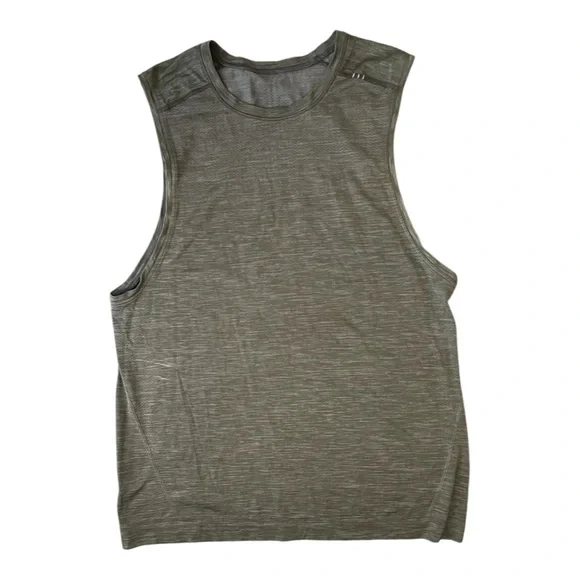 Lululemon Men’ Black and Gray Metal Vent Sleeveless Tank Top - Picture 1 of 4